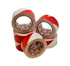 Gladiator Hazard Warning Tape Roll Self Adhesive Warehouse Social Distancing Red/White 50mm X 33M